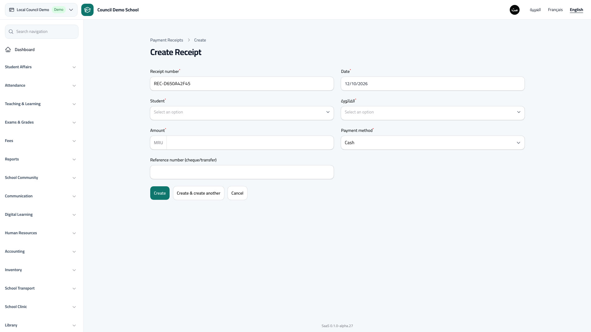 Payment Receipts