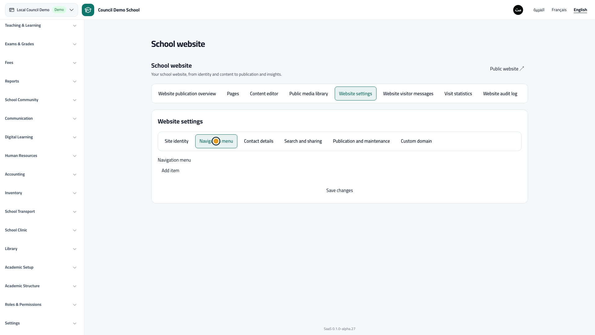Website identity and navigation