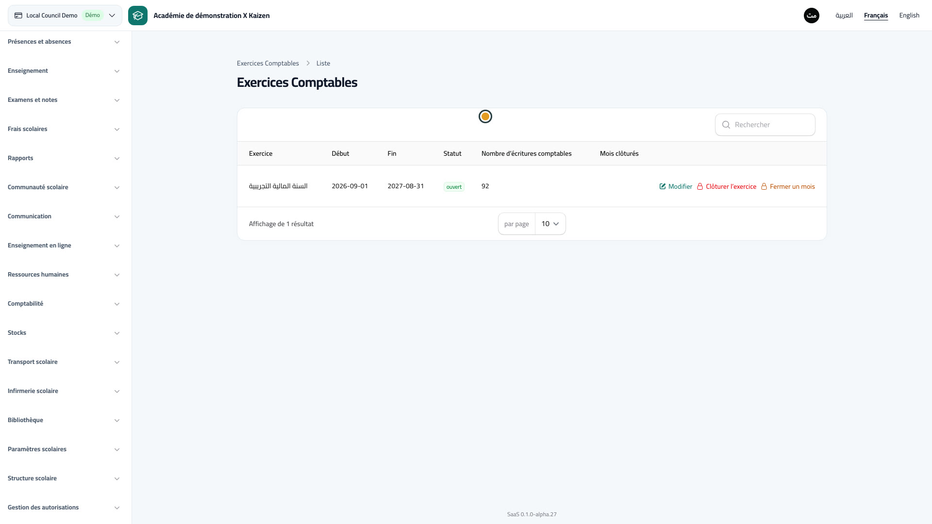 Exercices comptables