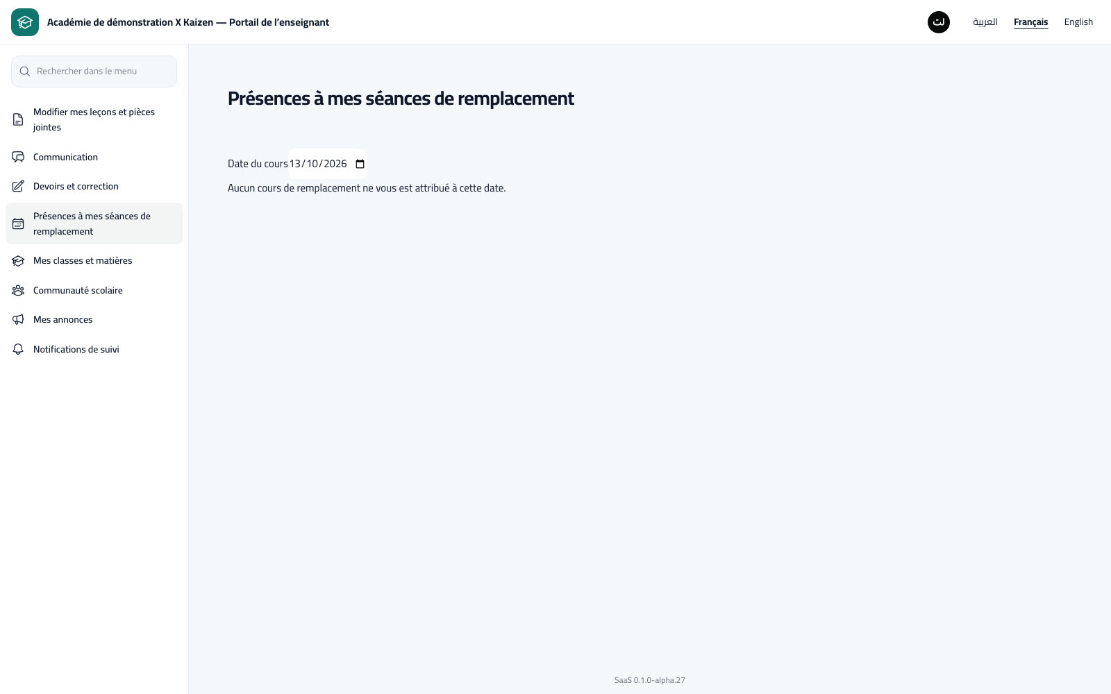 Présences des séances de remplacement