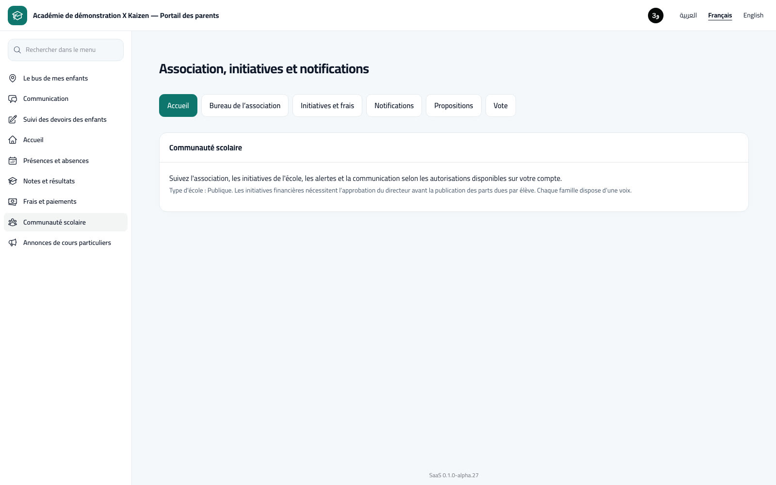 Communauté, initiatives et votes