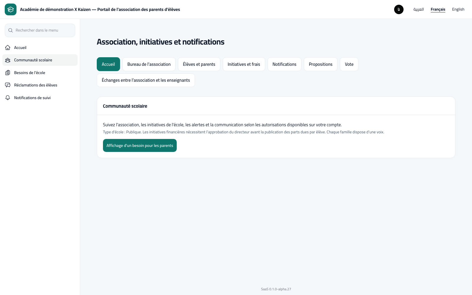 Communauté, initiatives et votes